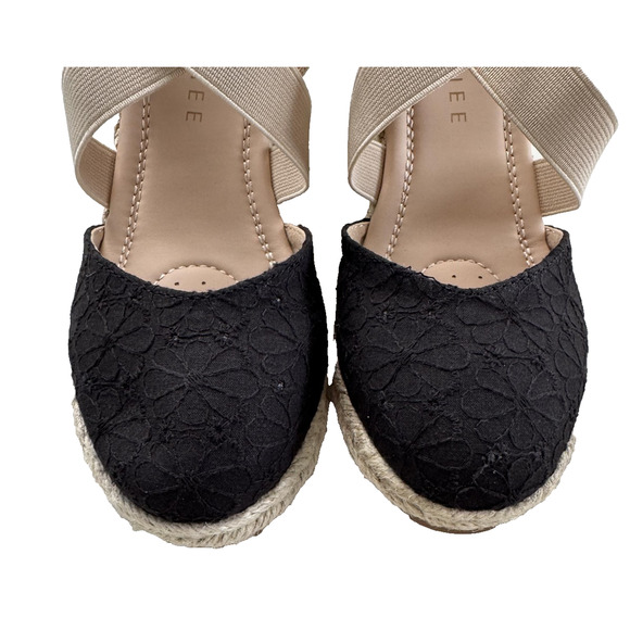 Journee Collection Ashlee Shoes Womens Size 6 Espadrille Wedge Sandals Summer - Picture 3 of 13